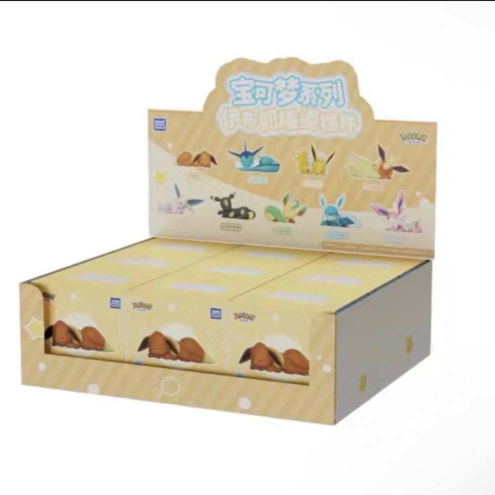 Authentic Eevee Sleeping position toy figure Pokemon Complete Set 9 boxes total